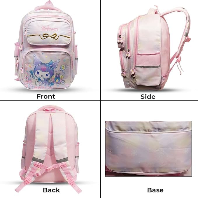 Image of 3D School Bag for Girls Boys & Kids | Lightweight Cartoon Backpack for School | Multi Compartment Primary School Bag | Durable Book and Lunch Backpack (6-13 Years)