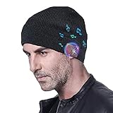 【Uso Multiusos】Nuestro gorro con Bluetooth es perfecto para actividades en interiores y exteriores, deportes, gimnasio, fitness, entrenamiento, ejercicio, correr, trotar, esquiar, patinar, hacer senderismo, acampar, pescar, pasear perros, viajar o para el uso diario. Sería un regalo increíble para Año Nuevo, Navidad, cumpleaños, vacaciones.