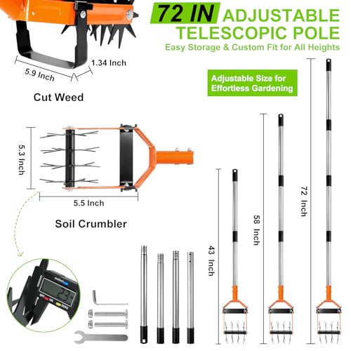 Herramienta de Jardín Cultivadora Rotativa 6" Acero miniatura 2