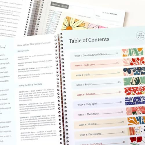 Bible Journal for Women | 52 Week Guided Bible Study & Daily Reading Plan | Spiritual Companion & Journal for Adults & Teens (Yellow flower) — view 6