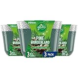 Glade Candle Pine Wonderland, Fragrance Candle Infused with Essential Oils, Air Freshener Candle, 3-