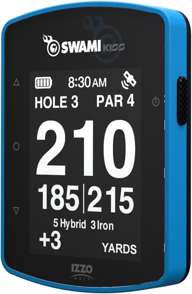 Swami KISS 2.0 Handheld Golf GPS Ragnefinder with Integrated Magnets – Blue