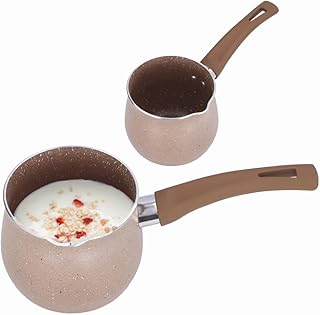 Lightweight Nonstick Milk Pan, Ergonomic Design Mini Milk Coffee Pot for Coffee Butter Chocolate 10cm Tea Sets Teapots and Cafe Servers