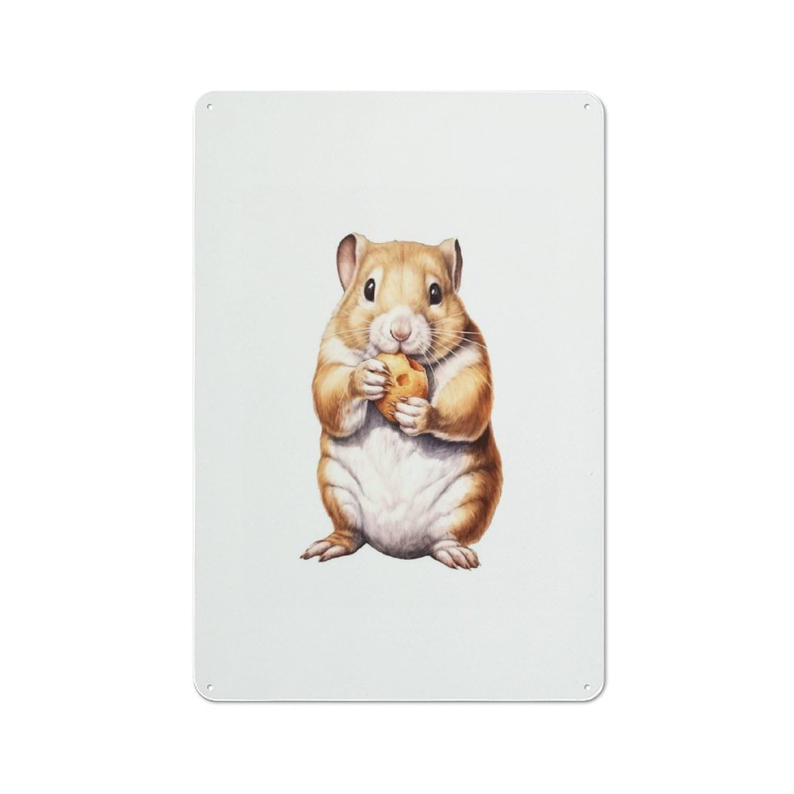 Junmoney Hamster Acorn Hammy 30X20cm Rustic Tin Sign With For Garage Or Workshop, For Vintage Wall Decor Fans, For Kitchen And Home Bar Decor