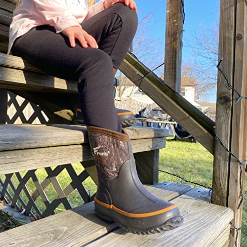 8 Fans Kids Neoprene Boots,Waterproof Neoprene Hunting & Fishing Realtree Xtra Camo Muck Mud Boots For Toddlers Boys & Girls Size 3 #TOP6