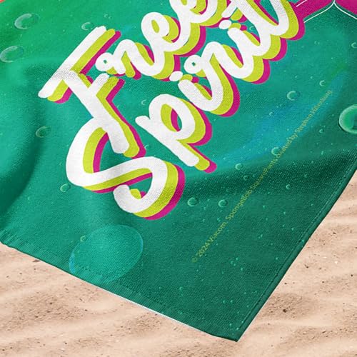 Spongebob Squarepants Three Free Spirits Beach Towel, Soft Absorbent Pool & Bath Accessory, 30 x 60 Inches by Northwest - Image 5