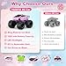 TOZDTO Amphibious Remote Control Car for Girls, RC Truck Waterproof 1:18 4WD All Terrain Off-Road Pick-up, 2.4GHz Pink Monster Truck Toys for 6+ Year Old Boy Girl Kids Christmas Birthday Gift