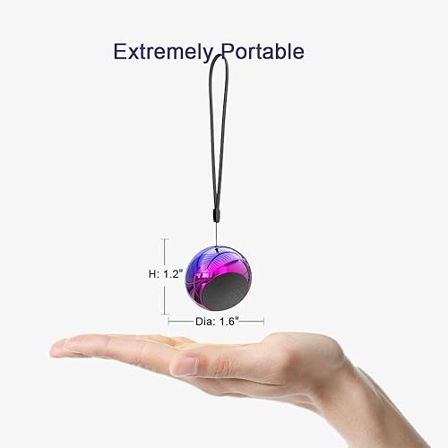 Miniatura 8 de TWS - Altavoces Bluetooth portátiles inalámbricos pequeños con gran sonido, emparejamiento estéreo inalámbrico, carcasa de metal, diseño