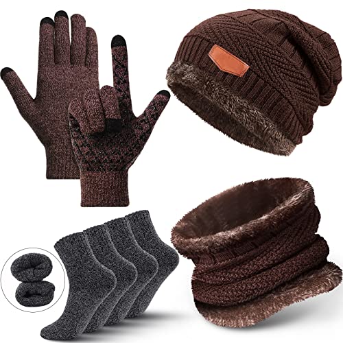 Gorro bufanda guantes pantalla y calcetín ropa de invierno unisex talla única negro