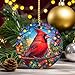 Cardinal Christmas Ornaments, Tree Decoration, Winter Bird Memorial Gifts Ceramic Ornament, Decorations - Best for Women, Surrounded by Your Glory Christmas-NN140
