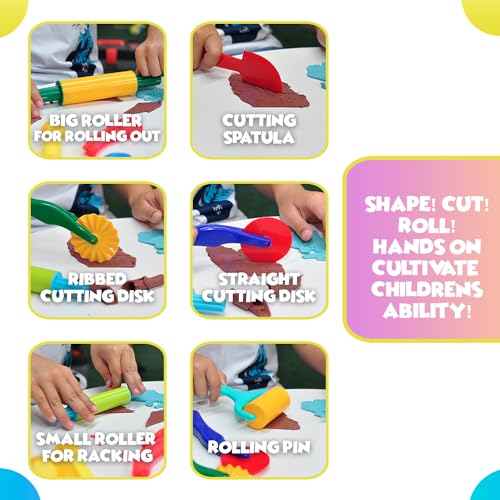 Clay and Play Dough Tools Six Piece Set - Ages 3 & Up DIMROM (6pcs) - Thumbnail 7