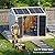 8x6 FT Resin Storage Sheds with Floor Waterproof Outdoor Shed Kit, Outside Plastic Sheds with 2 Windows for Backyard Garden Patio Lawn Tools