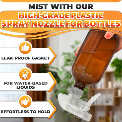 Image of ALPENKOK 6 Pack Spray Nozzle for Bottles, Trim-To-Fit Tube; Plastic (Clear)