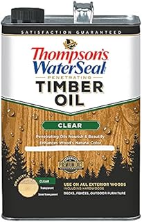 Thompson's WaterSeal TH.047801-16 Penetrating Clear Timber Oil, Clear, 1 Gallon