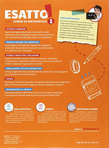 Esatto! Con Quaderno Operativo E Prontuario. Ediz. Curricolare. Per La Scuola Media. Con Ebook. Con Espansione Online. Con DVD-ROM (Vol. 1) - 2