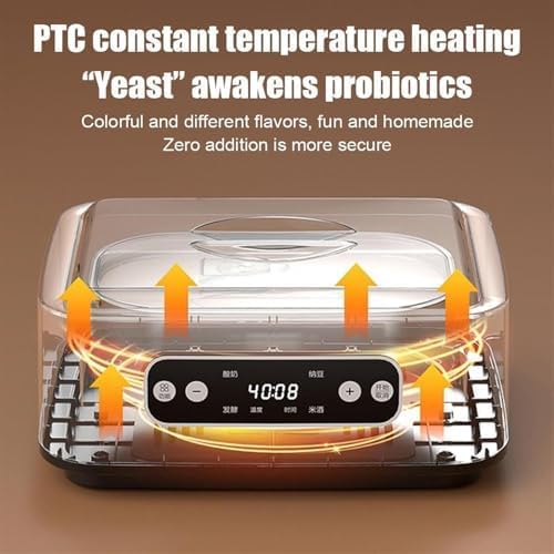 Probiotic Yogurt Maker Machine with LED Display - 1.6L Incubator for Homemade Greek Yogurt, Natto, Rice Wine & Fermented Foods (with 9 Glass)