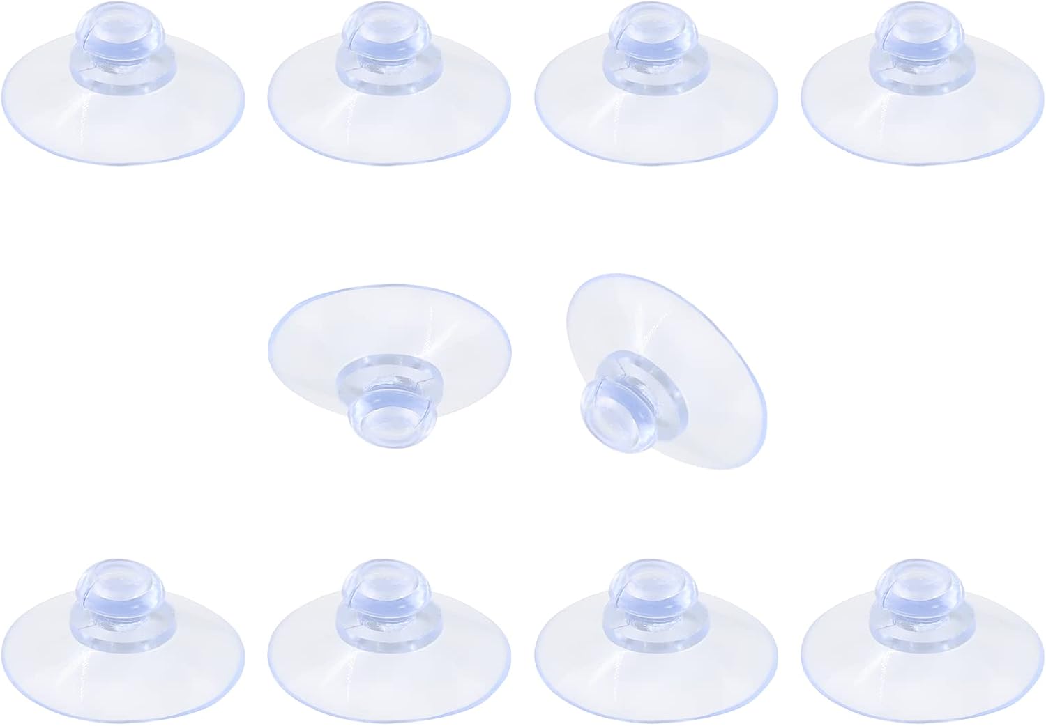 Qjaiune 10 Pack Glass Table Suction Cups 30mm Rubber