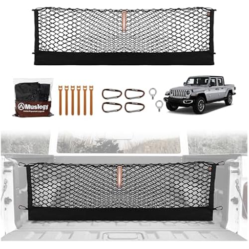 Muslogy Cargo Net for Jeep Gladiator 2020-2025 2026 JT Accessories