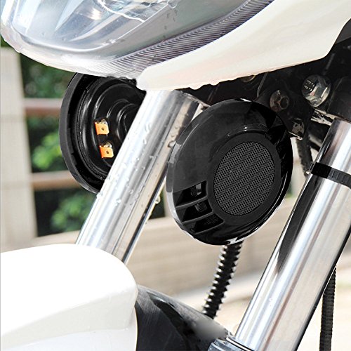 RuleaxAsi 12V 430HZ 110dB Alto-falante alto redondo com buzina para motocicleta carro