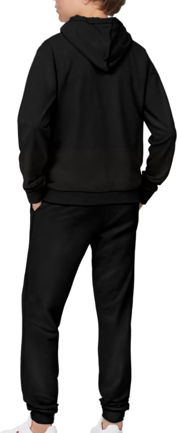 Boys Sweatshirt Pullover Hoodie Tracksuit Set Comfortable Casual Sports Clothes