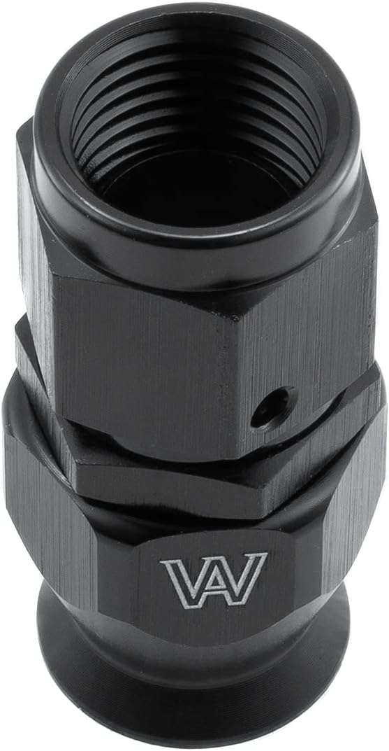 Straight -6AN Female Hose End/PTFE Fitting AN6 Swivel Fuel -6 BLACK