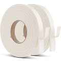 20 Feet Self Stick Low Density Foam Insulation Tape Adhesive Weather Stripping Seal for Doors and Windows - Low Density
