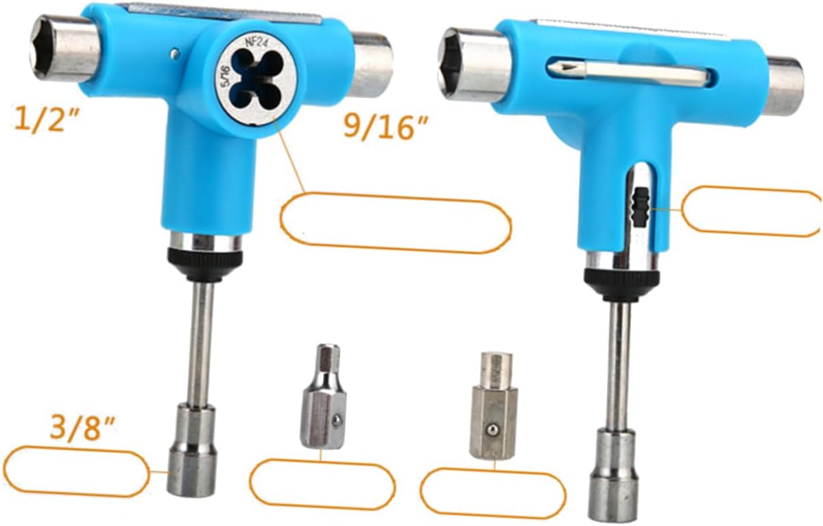 Gatuida Roller Skate Tool Slide Board multitools Skateboard Disassembly Tool Skateboard Removal Sleeve Roller Skate Adjusting Tool Wrench Tool Roller Skates Tool Board Tool kit Portable