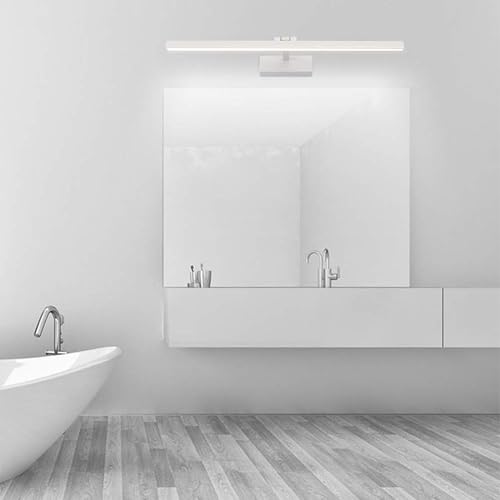Klighten Luce Specchio Bagno Led 60cm Girevole di 180°, 18W 1170 Lumen, Impermeabile IP44 Lampada da Specchio Bagno, Applique Bagno Specchio Moderno, Bianco Freddo 5500K, Bianco - 3