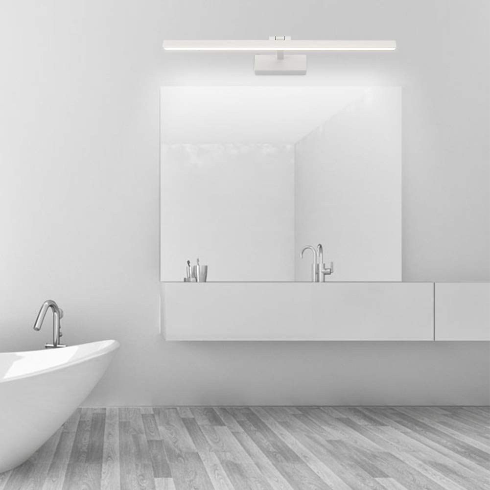 Klighten Lampa LED do lustra, obracana o 180 stopni, lampa łazienkowa, wysoka jasność, 18 W, 61 cm, 5000 K-5500 K, biała