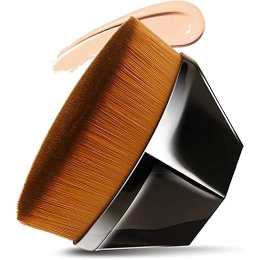 Pincel Mágico Hexagonal Base Maquiagem Kabuki Brush Tiktok - PRETO - R78