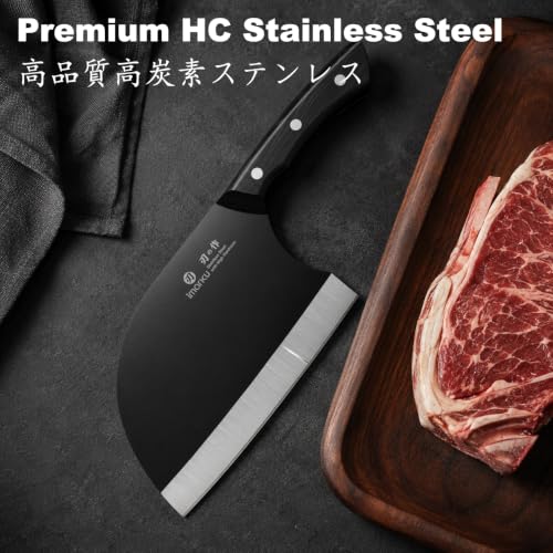imarku 6.7 Inch Butcher Knife, Meat Cleaver Knife Japanese Steel, Dad Gifts - Image 4