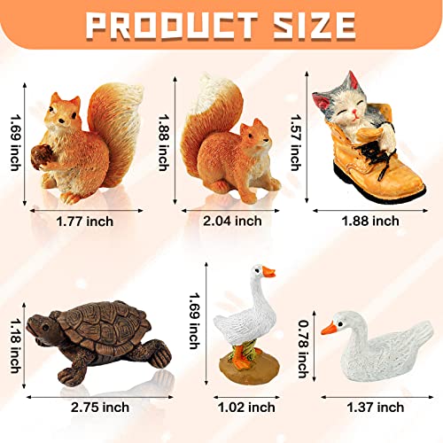 Seninda 6Pcs Mini Fairy Garden Accessories Micro Landscape Ornaments Miniature Figurines Outdoor Statues Lawn Decor #TOP1