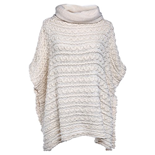 Leoparts Women's Knitted High Collar Short Sleeve Batwing Cloak Sweater Poncho Cape Pullovers