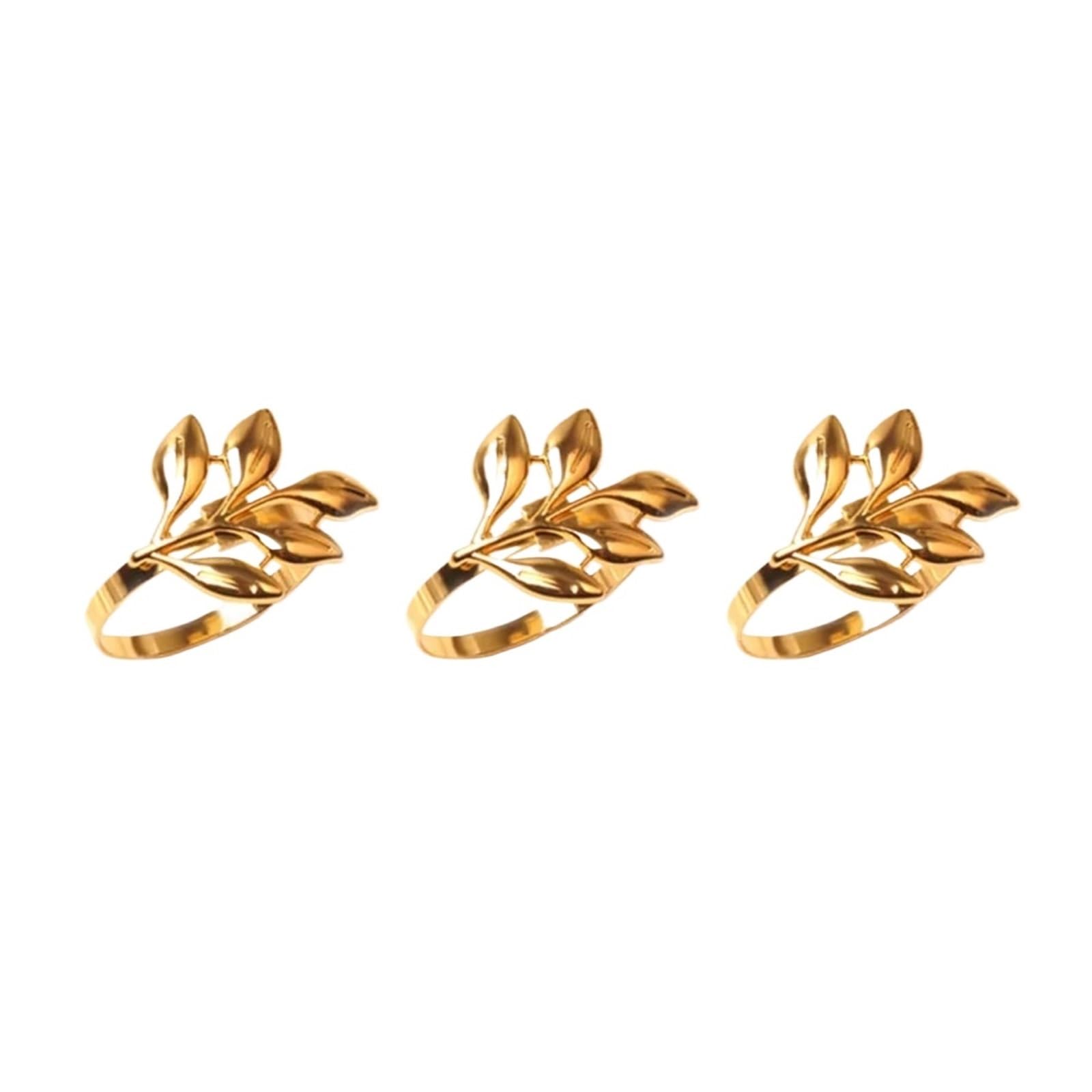 napkin rings Leaf Napkin Rings Buckle Holder for Christmas Thanksgiving Wedding Dinnig Table Decoration(Gold 3pcs)