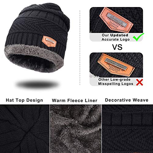 Petrunup Berretto invernale con pompon Beanie Set