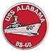 Squadron Nostalgia LLC USS Alabama BB-60 Patch â€“ Plastic Backing