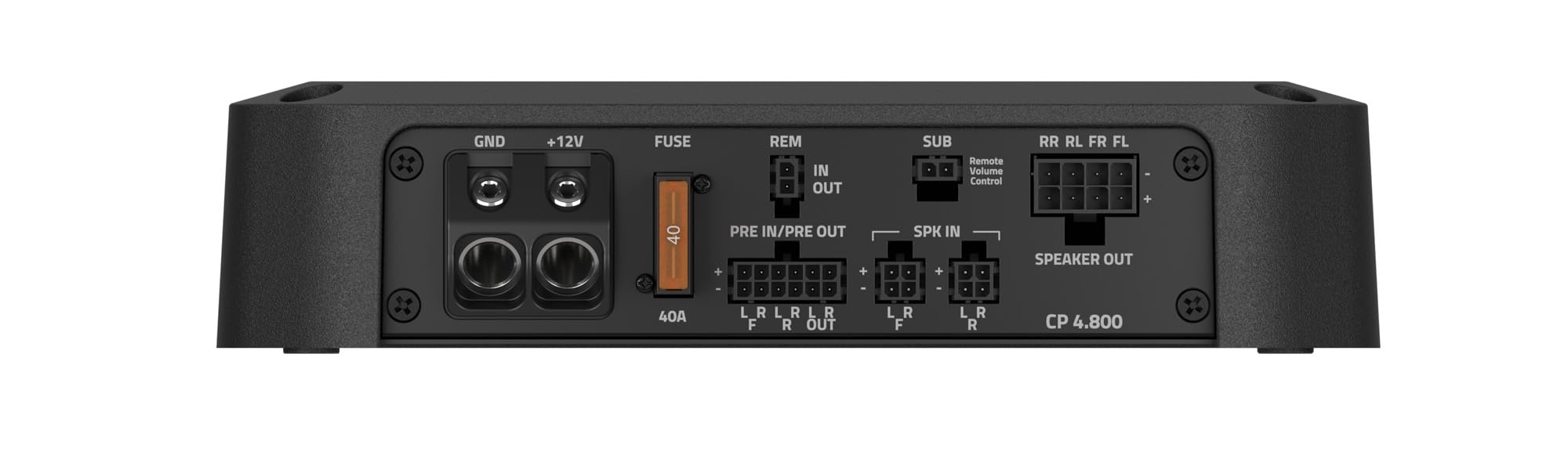 Hertz CP 4.800 Amplificador De 4 Canales Clase D Hi-Res Audio, 760 W RMS, Carcasa De Aluminio Fundido, Respuesta en Frecuencia 10 Hz - 41 kHz, Modelo CP-4.800