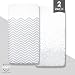 Organic Cotton Crib Sheet Set: Standard Full Crib Mattress Sheets - Fitted Baby Bed Sheets - Soft & Breathable Unisex Nursery Bedding for Infants & Toddlers - 52" x 28" x 9" - Gray - 2 Pack Sets