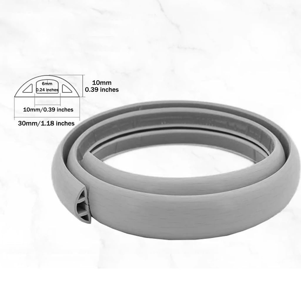 Protector De Cables Flexible De PVC Blando, Escondecables con Acabado De Madera para Suelos Y Paredes, Fácil De Desenrollar/Sin Taladro, Resistente A Mordeduras(Brown Texture,10M)