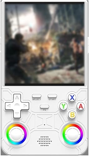 R36 Ultra - Consola de juegos portátil de 128 GB, pantalla HD de 4 pulgadas, consola de videojuegos retro portátil de bolsillo, arcade para niños y