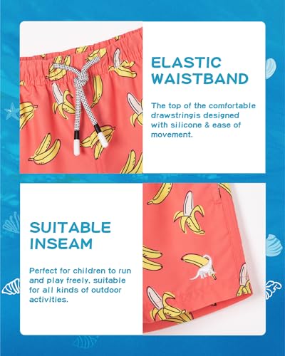 Image of SURF CUZ Boys Swim Trunks Toddler Swim Shorts UPF 50+ Bathing Suit for Boy Swimsuit Quick Dry Mesh Beach Boardshorts Swimwear