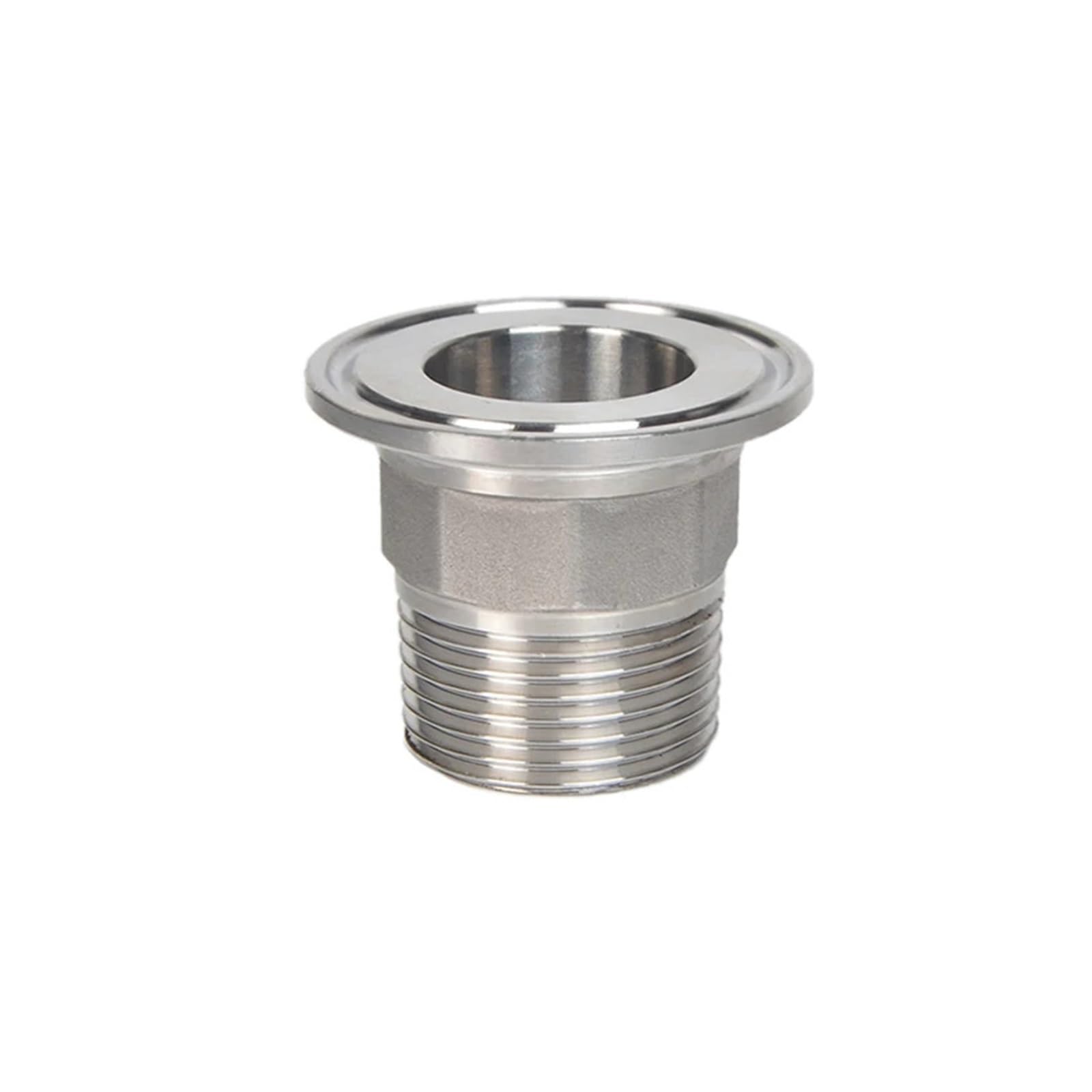 1/2" 3/4" 1" 1-1/4" 1-1/2" 2" (DN15-DN50) SS304 Stainless Steel Female Thread Hex Ferrule Pipe Fitting Tri Clamp Type(DN20 to Ferrule 50.5)