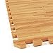 Clevr 100 Sq. Ft EVA Interlocking Foam Mats Flooring, Light Wood Oak Grain Style - (24