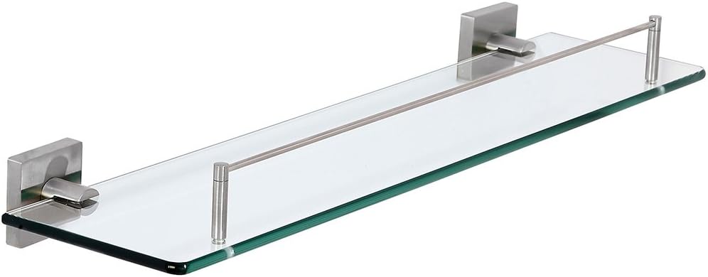Flash Deals - 60% OFF Modern Flat Brushed Glass Shelf | Clean Lines & Premium Quality Stainless Steel Towel Shelf with Hanging Bar | Satin Finished Wall Mounted Contemporary Design | Bathroom Toiletries or Entrance Hall Black Friday - 70% OFF Modern Flat Brushed Glass Shelf | Clean Lines & Premium Quality Stainless Steel Towel Shelf with Hanging Bar | Satin Finished Wall Mounted Contemporary Design | Bathroom Toiletries or Entrance Hall