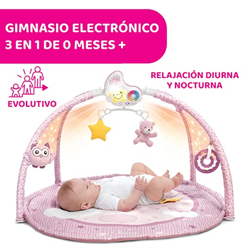 Chicco Enjoy Colours 3in1 Speelmat voor Baby´s in Roze, Multifunctionele Elektronische Speeldeken met Speelboog, Sterprojector, Afneembaar Nachtlichtje Baby met Ontspannende Muziek, Baby Speelgoed 0+ - Afbeelding 3