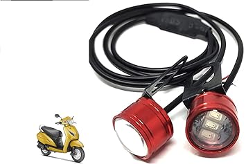 Red Colour 6 Led Strobe Light for Bike | Warning Emergency Police Light | Motorcycle Strobe Light | Compatible with Honda Activa 5 G