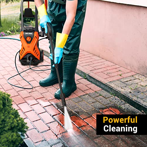 Image of Rock&Rocker Electric Pressure Washer, 2150PSI Max Power Washer with Adjustable Pressure Nozzle, Foam Cannon, Car Cleaning Washer Great for Home /Patio /Concrete /Deck /Driveways Cleaning