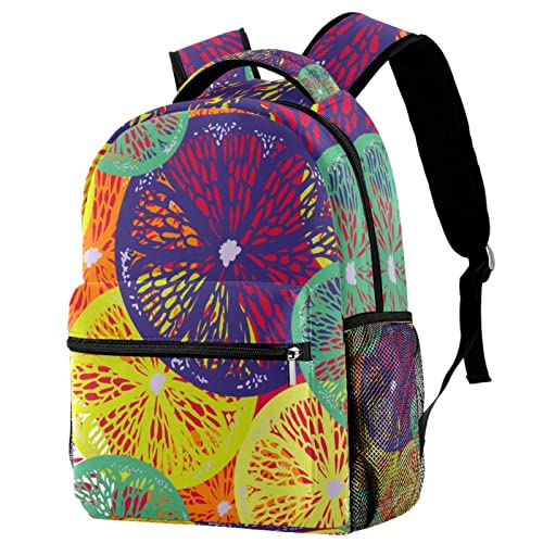 Sac à dos citron léger pour livres d'école filles et garçons