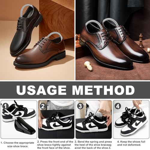 TOSUTO Schuhspanner 8 Paar Schuhstreckers Schuhformer aus Kunststoff, Schuhdehner Gr.38-47, für Herren, Verstellbare Modelle für Alle Arten Von Schuhen