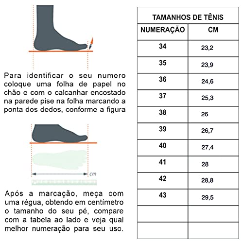 Tênis de Caminhada Leve e Confortável Academia e Corrida - Branco - 42